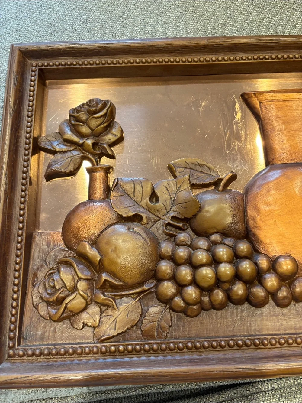 Bronze-Tone Fruit & Pitcher Wall Art - Home Wall Decor